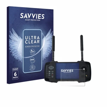 Vorderseite einer Produktverpackung mit dem Markenlogo Savvies. Daneben ist das Gerät Toslon XR500 mit dem zugehörigen Display