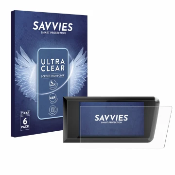 Vorderseite einer Produktverpackung mit dem Markenlogo Savvies. Daneben ist das Gerät Bosch Purion 400 mit dem zugehörigen Dis