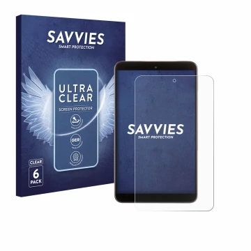 Vorderseite einer Produktverpackung mit dem Markenlogo Savvies. Daneben ist das Gerät Nokia T10 (Hochformat) mit dem zugehörig