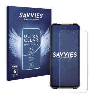 Vorderseite einer Produktverpackung mit dem Markenlogo Savvies. Daneben ist das Gerät iiiF150 Air 1 Ultra Plus mit dem zugehör