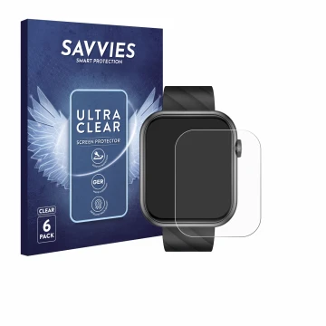 Vorderseite einer Produktverpackung mit dem Markenlogo Savvies. Daneben ist das Gerät Braidol Smartwatch 1.96