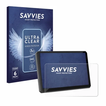 Vorderseite einer Produktverpackung mit dem Markenlogo Savvies. Daneben ist das Gerät Carpuride W502BS 5