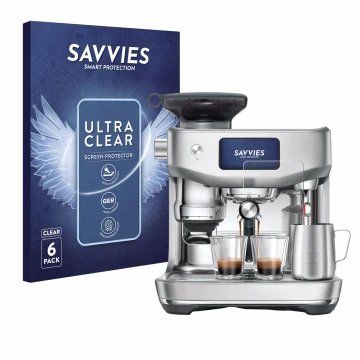 Vorderseite einer Produktverpackung mit dem Markenlogo Savvies. Daneben ist das Gerät Sage the Oracle Jet mit dem zugehörigen 