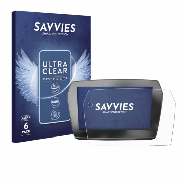 Vorderseite einer Produktverpackung mit dem Markenlogo Savvies. Daneben ist das Gerät Voge 525DSX 2025 mit dem zugehörigen Dis