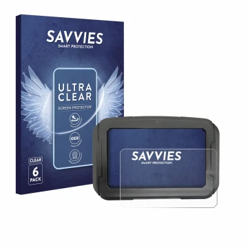 Vorderseite einer Produktverpackung mit dem Markenlogo Savvies. Daneben ist das Gerät Harley Davidson Pan America 1250 2021 mi