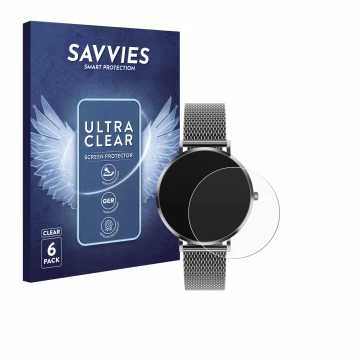 Vorderseite einer Produktverpackung mit dem Markenlogo Savvies. Daneben ist das Gerät Pireware Amory 5 mit dem zugehörigen Dis