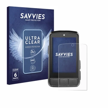 Vorderseite einer Produktverpackung mit dem Markenlogo Savvies. Daneben ist das Gerät Wahoo Elemnt Bolt 3 mit dem zugehörigen 