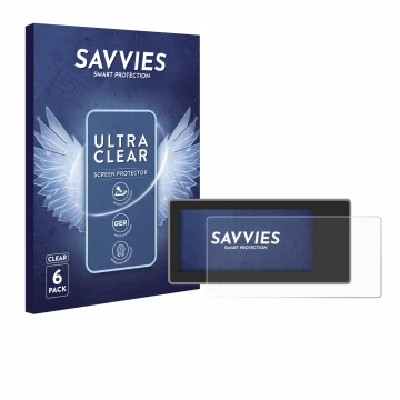 Vorderseite einer Produktverpackung mit dem Markenlogo Savvies. Daneben ist das Gerät Acta Berg Radio mit dem zugehörigen Disp