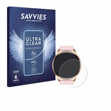 Vorderseite einer Produktverpackung mit dem Markenlogo Savvies. Daneben ist das Gerät Maoo VT.11 mit dem zugehörigen Displaysc