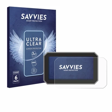 Vorderseite einer Produktverpackung mit dem Markenlogo Savvies. Daneben ist das Gerät Honda Forza 2025 mit dem zugehörigen Dis