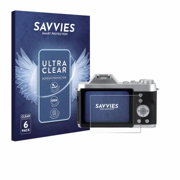 Vorderseite einer Produktverpackung mit dem Markenlogo Savvies. Daneben ist das Gerät Rollei Powerflex 10x Retro mit dem zugeh