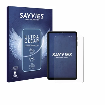 Vorderseite einer Produktverpackung mit dem Markenlogo Savvies. Daneben ist das Gerät Alldocube iPlay 70 mini Pro mit dem zuge