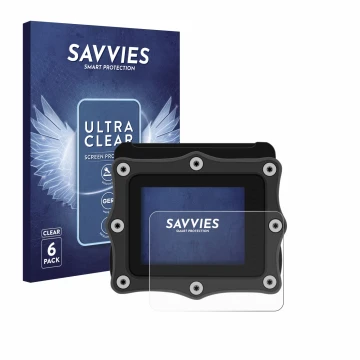 Vorderseite einer Produktverpackung mit dem Markenlogo Savvies. Daneben ist das Gerät Shearwater Perdix 2 mit dem zugehörigen 