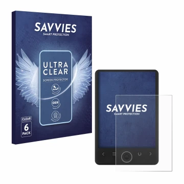 Vorderseite einer Produktverpackung mit dem Markenlogo Savvies. Daneben ist das Gerät SPC Light 2 mit dem zugehörigen Displays