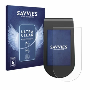 Vorderseite einer Produktverpackung mit dem Markenlogo Savvies. Daneben ist das Gerät SoFlow SO4 Pro MAX mit dem zugehörigen D