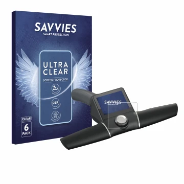 Vorderseite einer Produktverpackung mit dem Markenlogo Savvies. Daneben ist das Gerät Motocaddy M7 GPS Remote mit dem zugehöri