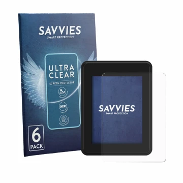 Vorderseite einer Produktverpackung mit dem Markenlogo Savvies. Daneben ist das Gerät Neodrives simplyDisplay mit dem zugehöri