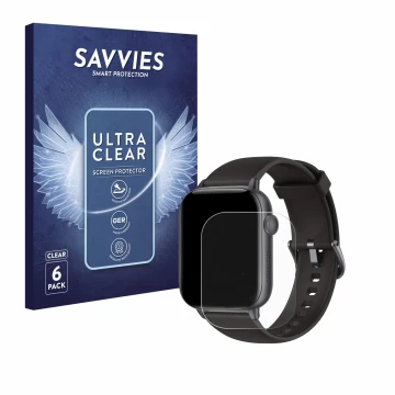 Vorderseite einer Produktverpackung mit dem Markenlogo Savvies. Daneben ist das Gerät Aseeyirj G136 1.92