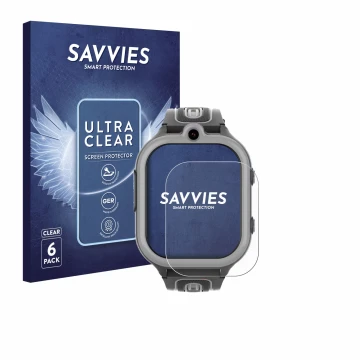 Vorderseite einer Produktverpackung mit dem Markenlogo Savvies. Daneben ist das Gerät Valdus DF91 mit dem zugehörigen Displays