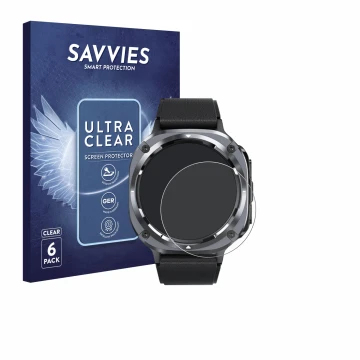 Vorderseite einer Produktverpackung mit dem Markenlogo Savvies. Daneben ist das Gerät TIMU S90+ 1.48