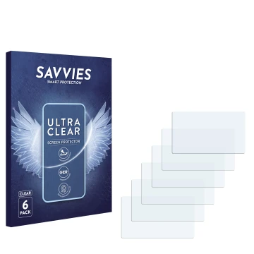 Vorderseite einer Produktverpackung mit dem Markenlogo Savvies. Daneben ist der zugehörige Displayschutz.