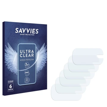 Vorderseite einer Produktverpackung mit dem Markenlogo Savvies. Daneben ist der zugehörige Displayschutz.