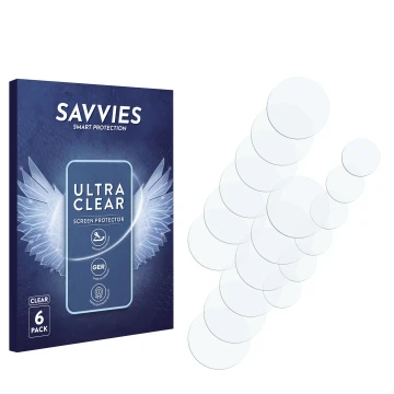 Vorderseite einer Produktverpackung mit dem Markenlogo Savvies. Daneben ist der zugehörige Displayschutz.