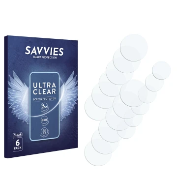 Vorderseite einer Produktverpackung mit dem Markenlogo Savvies. Daneben ist der zugehörige Displayschutz.