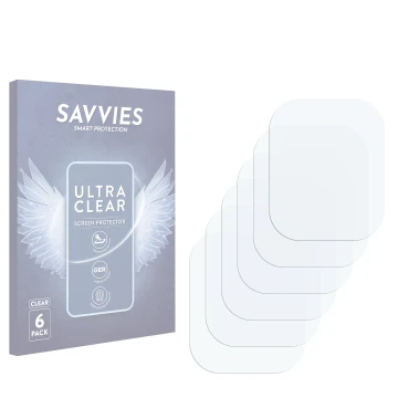 Vorderseite einer Produktverpackung mit dem Markenlogo Savvies. Daneben ist der zugehörige Displayschutz.