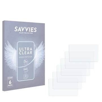 Vorderseite einer Produktverpackung mit dem Markenlogo Savvies. Daneben ist der zugehörige Displayschutz.