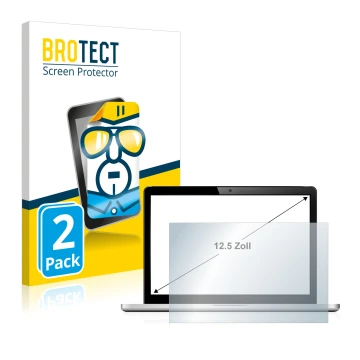 Vorderseite einer Produktverpackung mit dem Markenlogo BROTECT. Daneben ist das Gerät mit dem zugehörigen Displayschutz abgebi