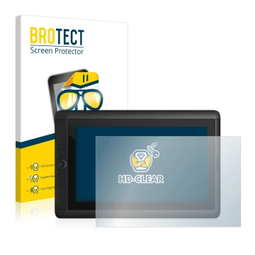 Vorderseite einer Produktverpackung mit dem Markenlogo BROTECT. Daneben ist das Gerät Wacom Cintiq 13 HD mit dem zugehörigen D