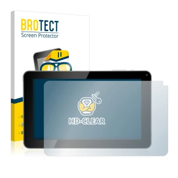 Vorderseite einer Produktverpackung mit dem Markenlogo BROTECT. Daneben ist das Gerät Kliver Klipad 9