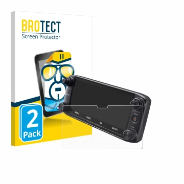 Vorderseite einer Produktverpackung mit dem Markenlogo BROTECT. Daneben ist das Gerät Icom ID-5100 mit dem zugehörigen Display