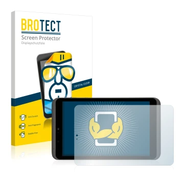 Vorderseite einer Produktverpackung mit dem Markenlogo BROTECT. Daneben ist das Gerät Tesco hudl2 mit dem zugehörigen Displays