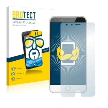 Vorderseite einer Produktverpackung mit dem Markenlogo BROTECT. Daneben ist das Gerät Ulefone Be Touch 2 mit dem zugehörigen D