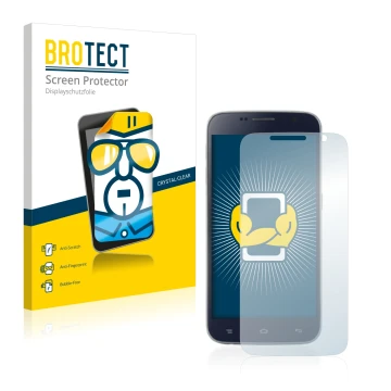 Vorderseite einer Produktverpackung mit dem Markenlogo BROTECT. Daneben ist das Gerät Landvo L8 mit dem zugehörigen Displaysch