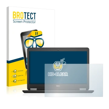 Vorderseite einer Produktverpackung mit dem Markenlogo BROTECT. Daneben ist das Gerät Dell Latitude 14 E7450 Non-Touch mit dem