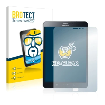 Vorderseite einer Produktverpackung mit dem Markenlogo BROTECT. Daneben ist das Gerät Samsung Galaxy Tab Tab S2 8.0 LTE mit de