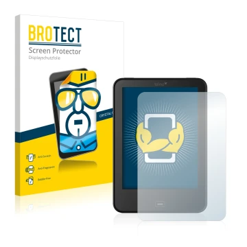 Vorderseite einer Produktverpackung mit dem Markenlogo BROTECT. Daneben ist das Gerät Tolino Vision 3 HD mit dem zugehörigen D