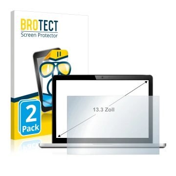 Vorderseite einer Produktverpackung mit dem Markenlogo BROTECT. Daneben ist das Gerät mit dem zugehörigen Displayschutz abgebi