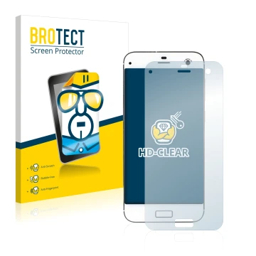 Vorderseite einer Produktverpackung mit dem Markenlogo BROTECT. Daneben ist das Gerät ZTE Blade S7 mit dem zugehörigen Display