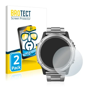 Vorderseite einer Produktverpackung mit dem Markenlogo BROTECT. Daneben ist das Gerät Garmin Fenix 3 Saphir mit dem zugehörige