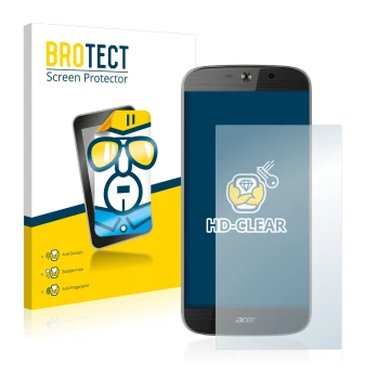 Vorderseite einer Produktverpackung mit dem Markenlogo BROTECT. Daneben ist das Gerät Acer Liquid Jade Primo mit dem zugehörig