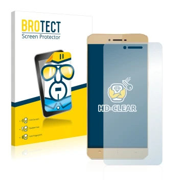 Vorderseite einer Produktverpackung mit dem Markenlogo BROTECT. Daneben ist das Gerät Allview X3 Soul mit dem zugehörigen Disp