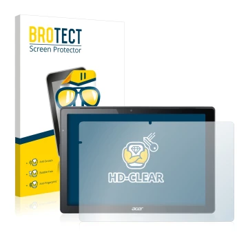 Vorderseite einer Produktverpackung mit dem Markenlogo BROTECT. Daneben ist das Gerät Acer Switch Alpha 12 mit dem zugehörigen