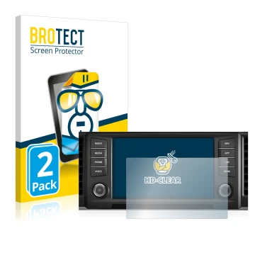 Vorderseite einer Produktverpackung mit dem Markenlogo BROTECT. Daneben ist das Gerät Seat Ateca 2016 Media System Plus 8