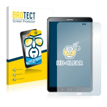 Vorderseite einer Produktverpackung mit dem Markenlogo BROTECT. Daneben ist das Gerät Samsung Galaxy Tab A6 10.1