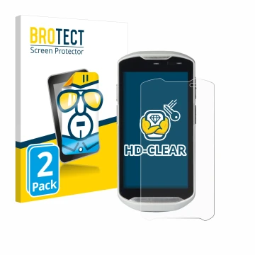 Vorderseite einer Produktverpackung mit dem Markenlogo BROTECT. Daneben ist das Gerät Zebra TC51 mit dem zugehörigen Displaysc