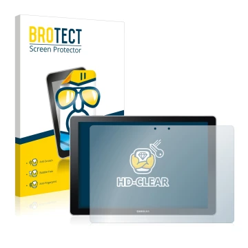 Vorderseite einer Produktverpackung mit dem Markenlogo BROTECT. Daneben ist das Gerät Samsung Galaxy Book 12 mit dem zugehörig